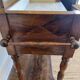 Meuble de toilette ancien avec marbre blanc et miroir