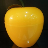 Vintage ice bucket 70's yellow apple