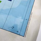 Great vintage map of the world / planisphere aerial agency uta