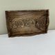 Vintage decorative wooden plateau – elephant frieze