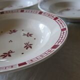6 soup plates from Digoin Sarreguemines model “Dominique”