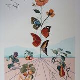 Salvador Dali: Flordali II, The Butterfly Rose - Original signed lithograph