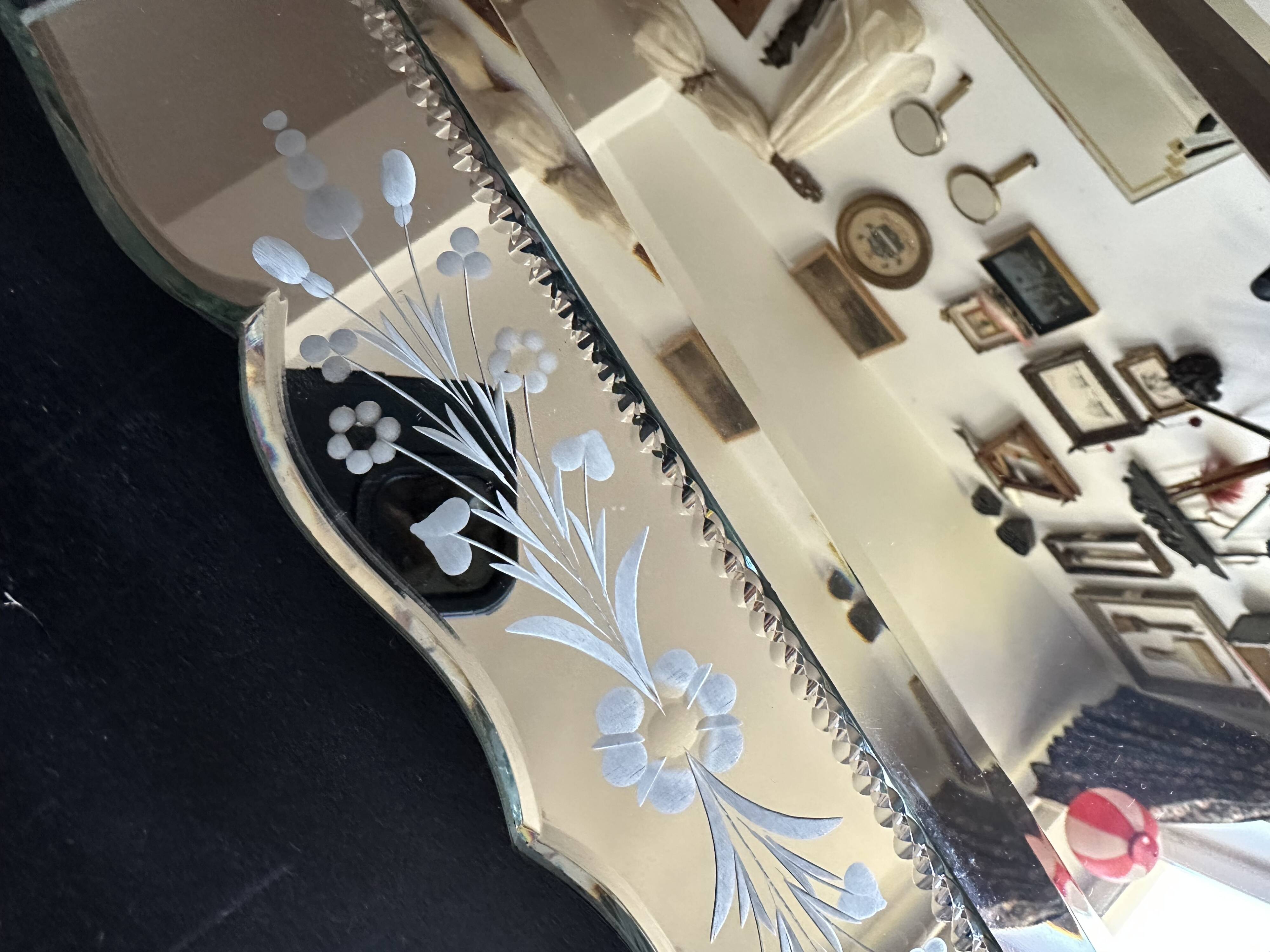 Venetian mirror made of Murano glass, early 20th century.