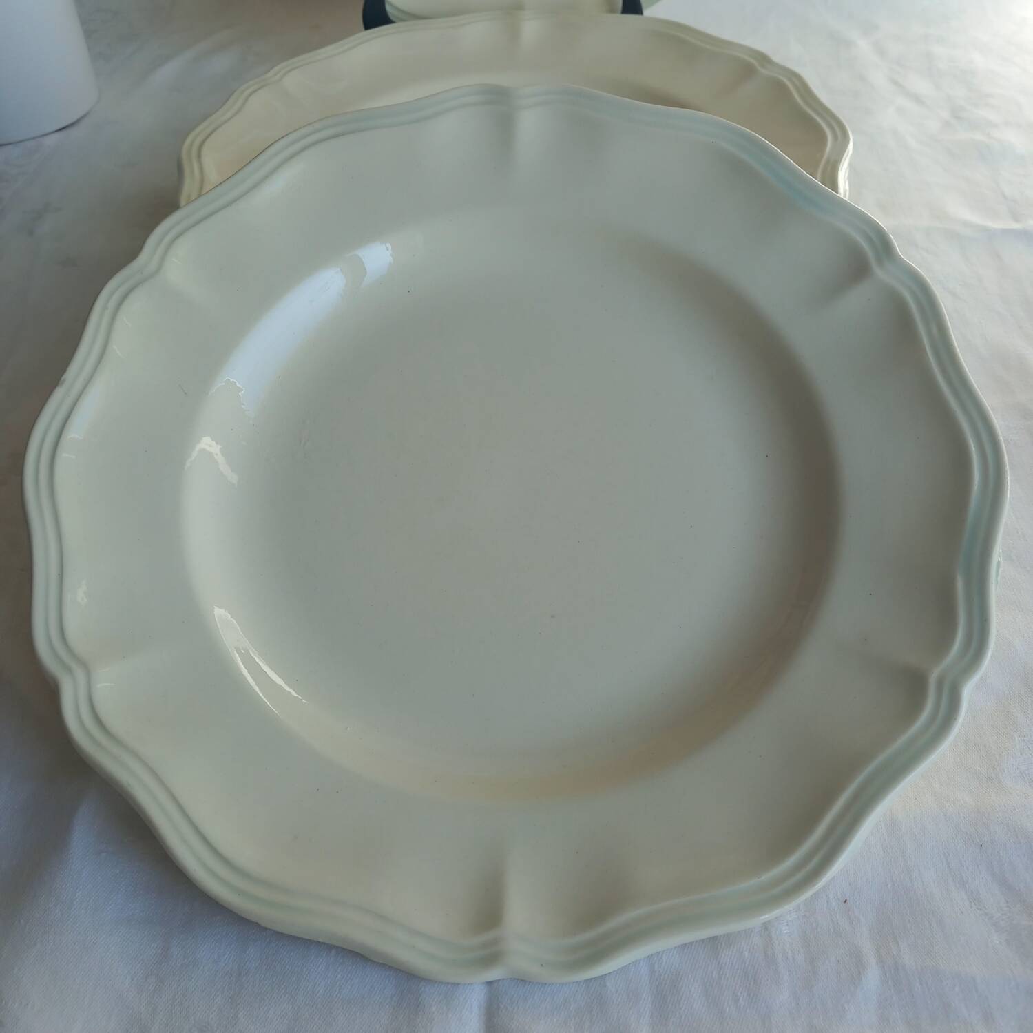 Sarreguemines Ivory Plates