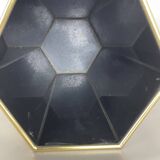 Porte-parapluie hexagonal abstrait bicolore, Italie années 1970