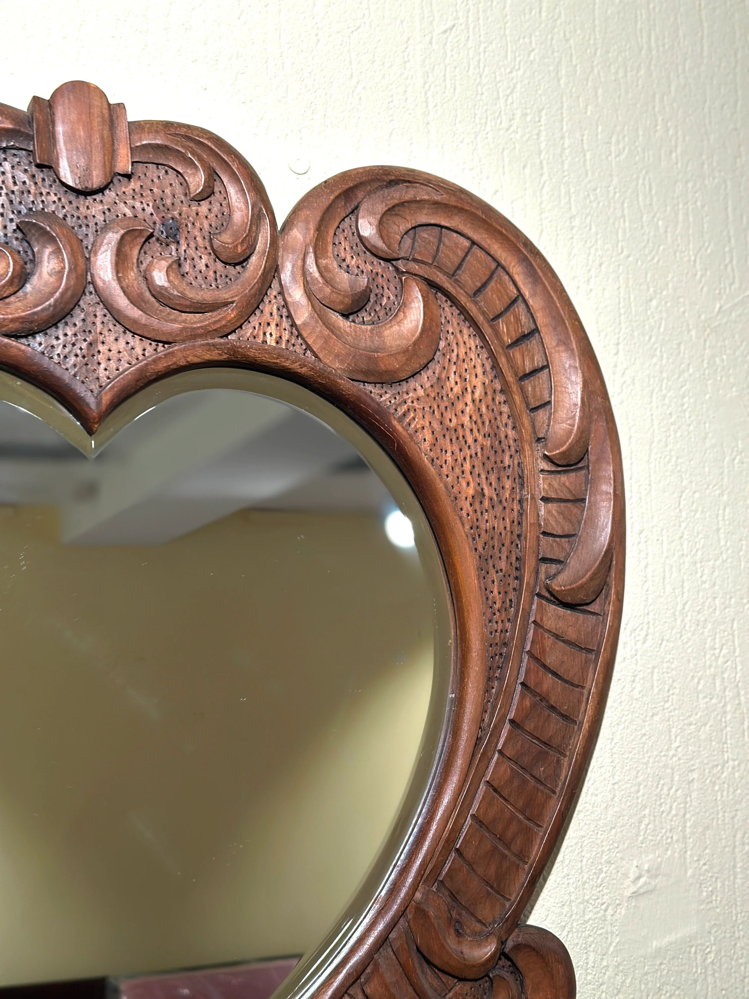 Hand-Carved Mirror & Console Set, Italy 1930’s