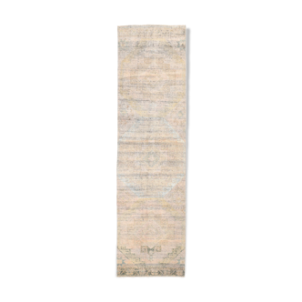 Tapis scandinave vintage runner 3x11 délavé 335x90cm