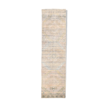 3x11 faded scandinavian vintage runner rug, 335x90cm