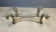 Table basse tulipe en laiton vintage, années 1970