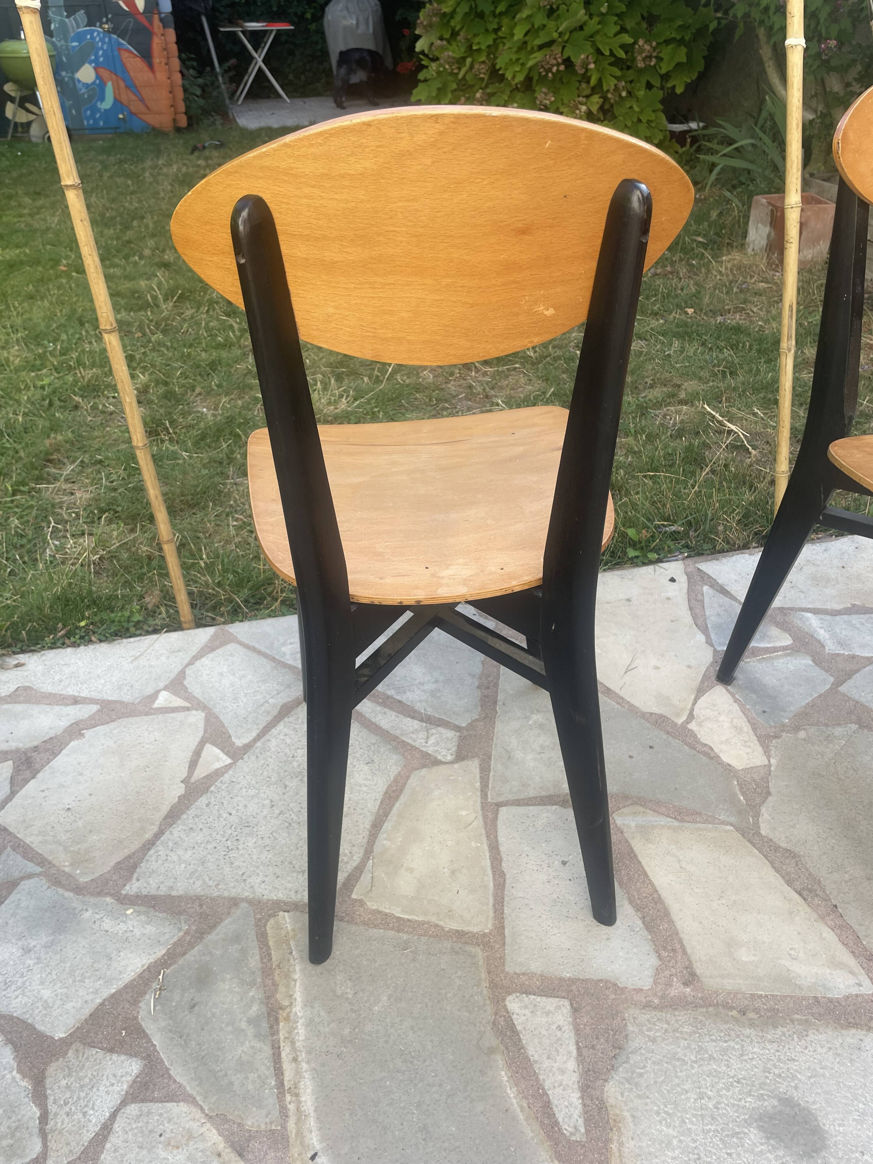 4 Scandinavian chairs type Kneuzzargenstull