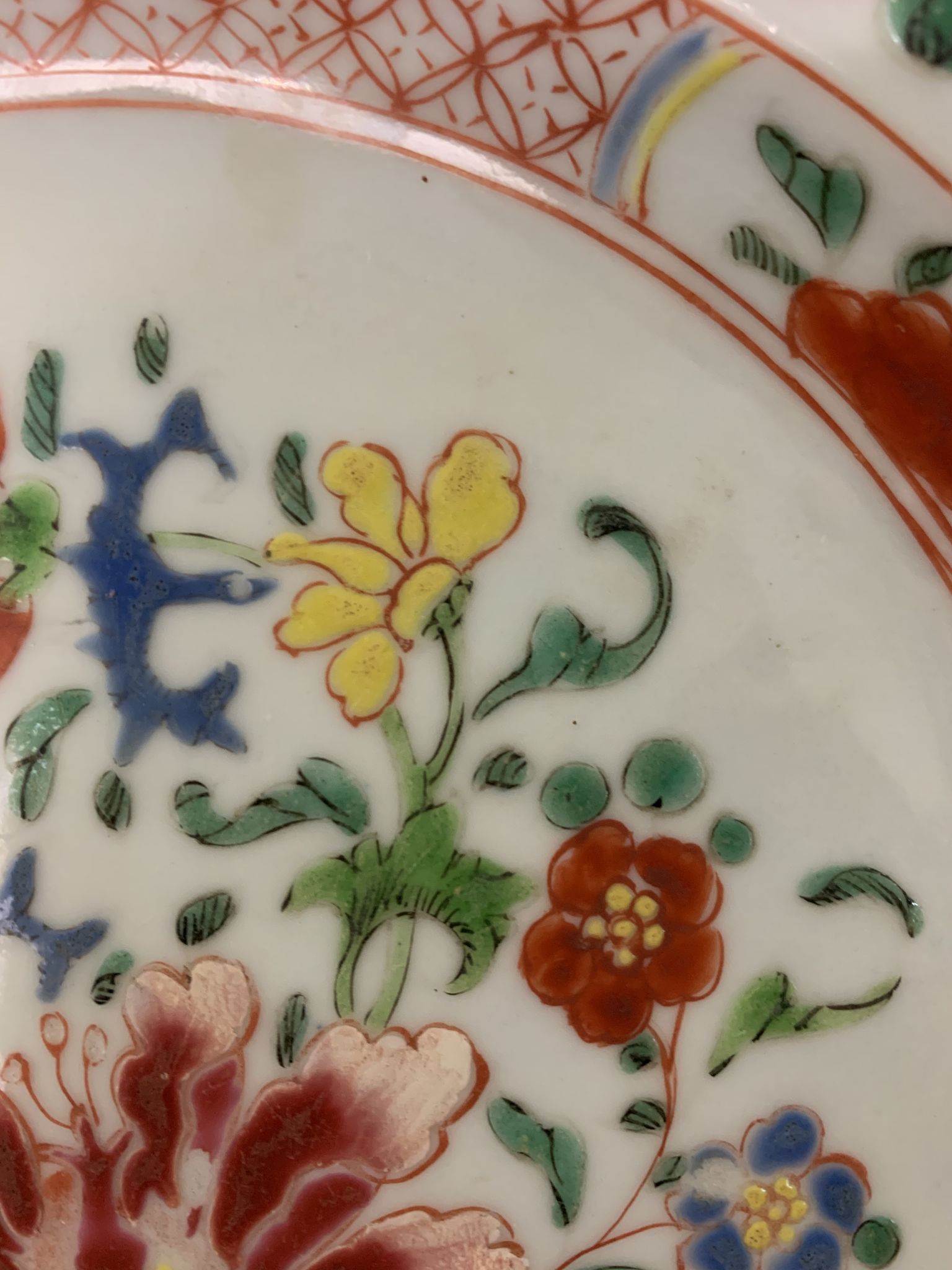 Chinese plate in porcelain pink family, late eighteenth century