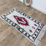 Handmade Berber wool rug 133 X 74 CM