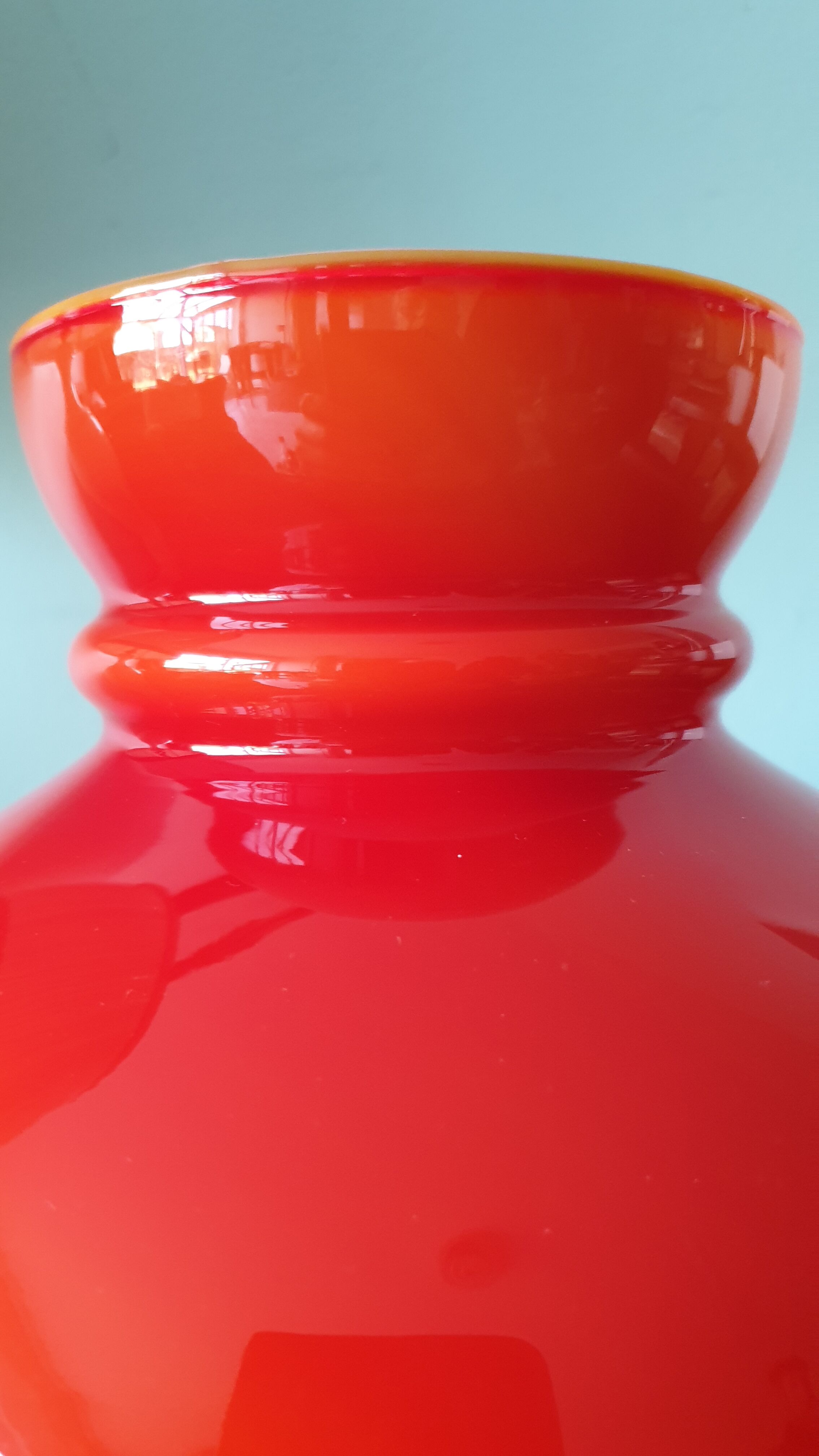 Abat day vintage opaline glass orange 1970
