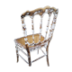 Chaise Napoléon III patinée blanche