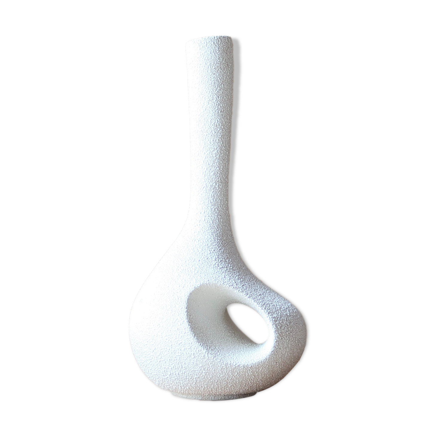 White ceramic vase by Roberto Rigon, Bertoncello, 60s