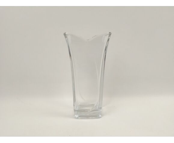 Vase en verre épais transparent 22 cm | Selency