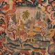 Brussels tapestry from the 19th century – Flowering greenery and gallant scene