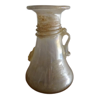 Vase à anse Scavo Seguso Vetri d'Arte verre irisé Murano 1950