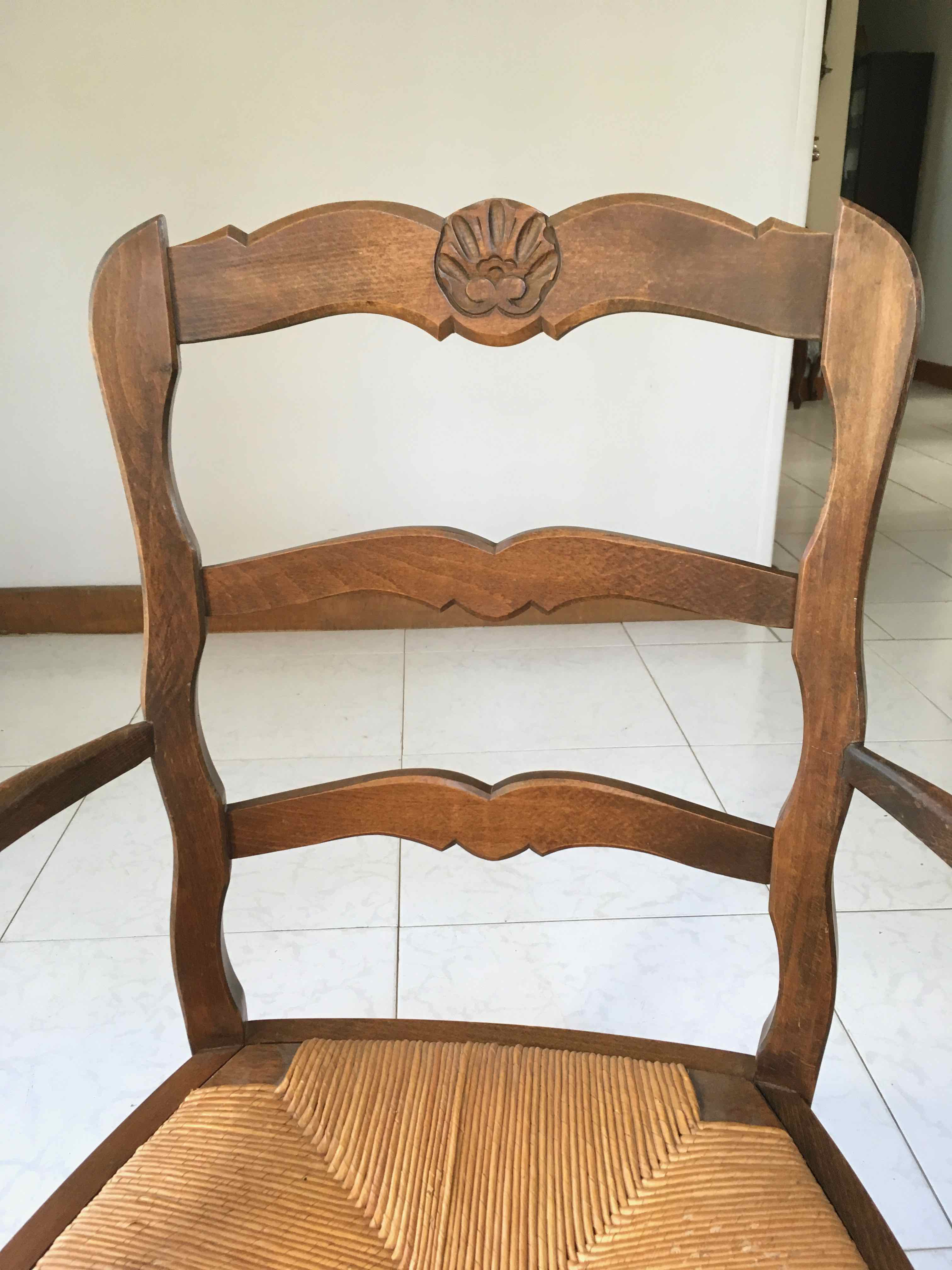Pair of Provencal mulched armchairs Louis XV style