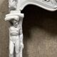 Del Torrione: Renaissance-style castle fireplace in painted plaster