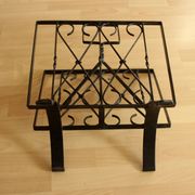 Handmade wrought iron magazine rack - vintage