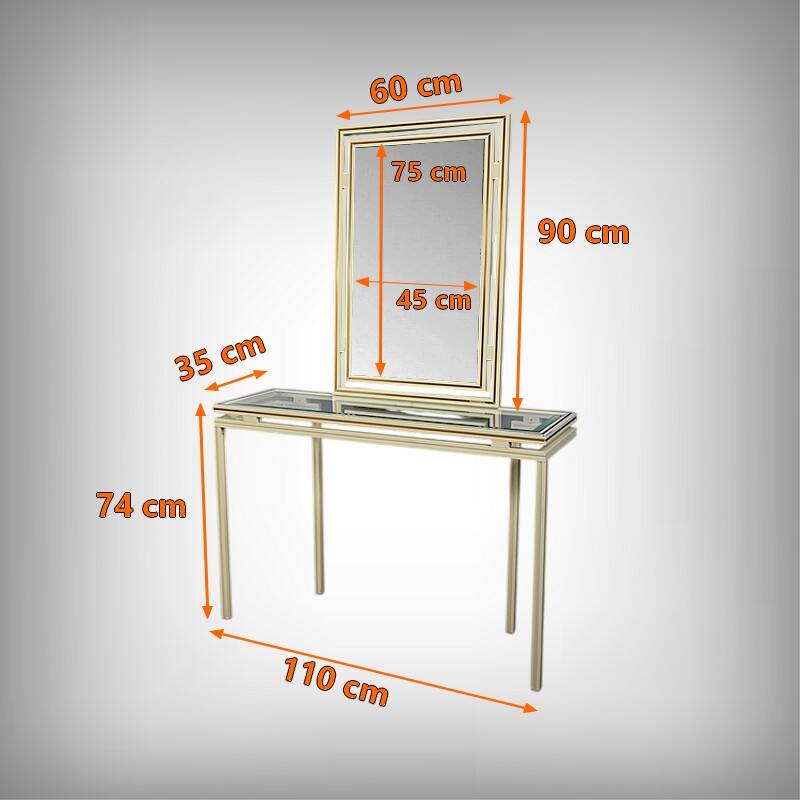 Ensemble Miroir & Console, signés Pierre Vandel – 1970