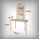 Ensemble Miroir & Console, signés Pierre Vandel – 1970