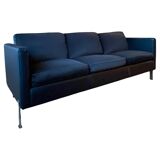 De sede black and grey sofa in leather and fabric