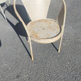 Series of 10 garden chairs made of steel garden patina