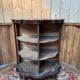 Curved corner buffet Napoleon III – Flamed mahogany and original marble
