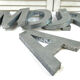 Lettres en zinc galvanisé vintage 20 cm : AMOUR A poser ou fixer au mur