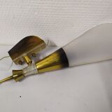 Pair of wall sconces plexiglass rockabilly gilded