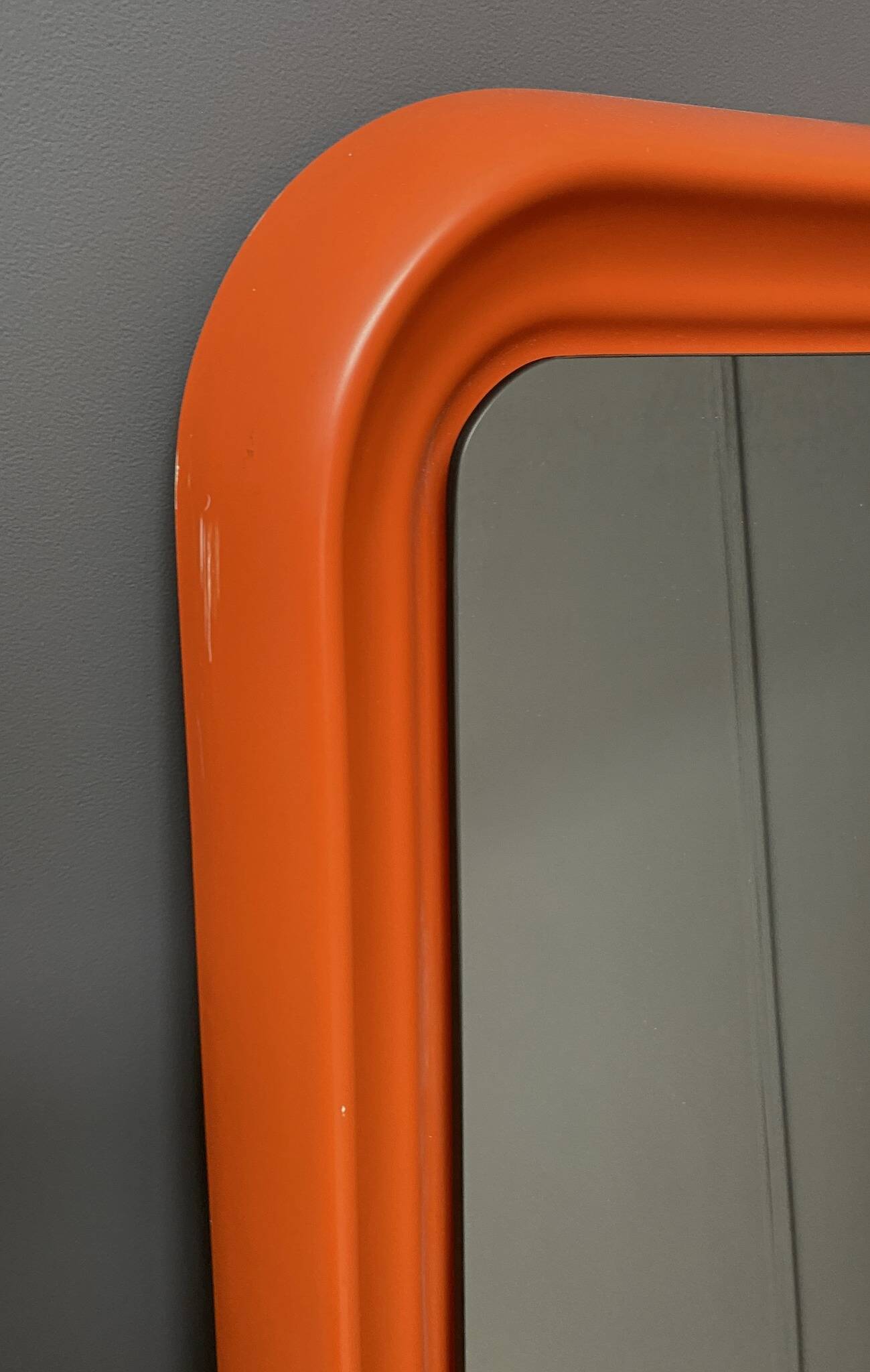 XXL orange Quadro mirror by Schönbuch 1970s