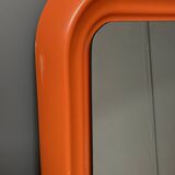 XXL orange Quadro mirror by Schönbuch 1970s