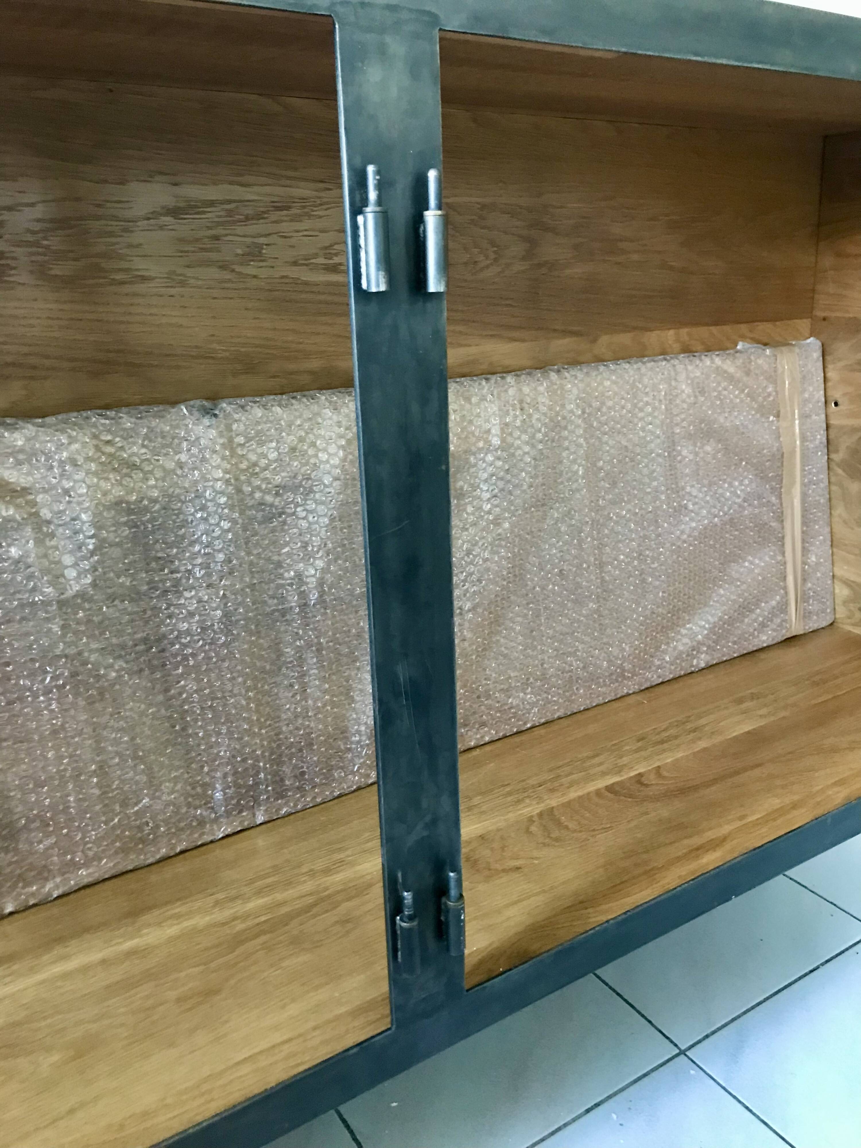 Black forged steel sideboard