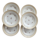 6 assiettes creuses vintage Céranord « Cheverny » porcelaine - Motif fleuri