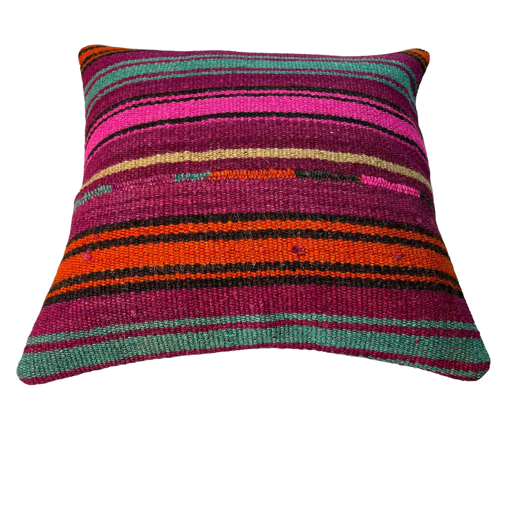 Housse de coussin kilim turc vintage 40 x 40 cm