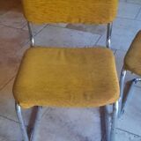 Lot de 4 chaises tubulaire chromé vintage