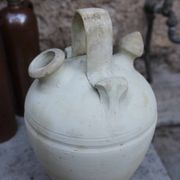 Gargoulette ancienne en terre cuite à 2 becs