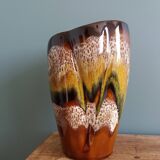 Sarreguemines Digoin flamed ceramic vase