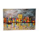 Mixed media canvas painting New York by B Morisson