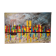 Mixed media canvas painting New York by B Morisson