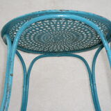 Wrought iron garden stool