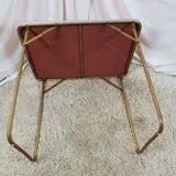 Camping folding orange Lafuma Chantazur 70's table