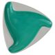 Slim turquoise porcelain ashtray from Augarten Vienna, mid-century, Austria, 1950s.