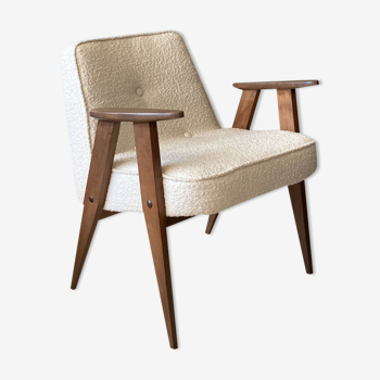 366 chair in boucle fabric designed in 1962 by J. Chierowski