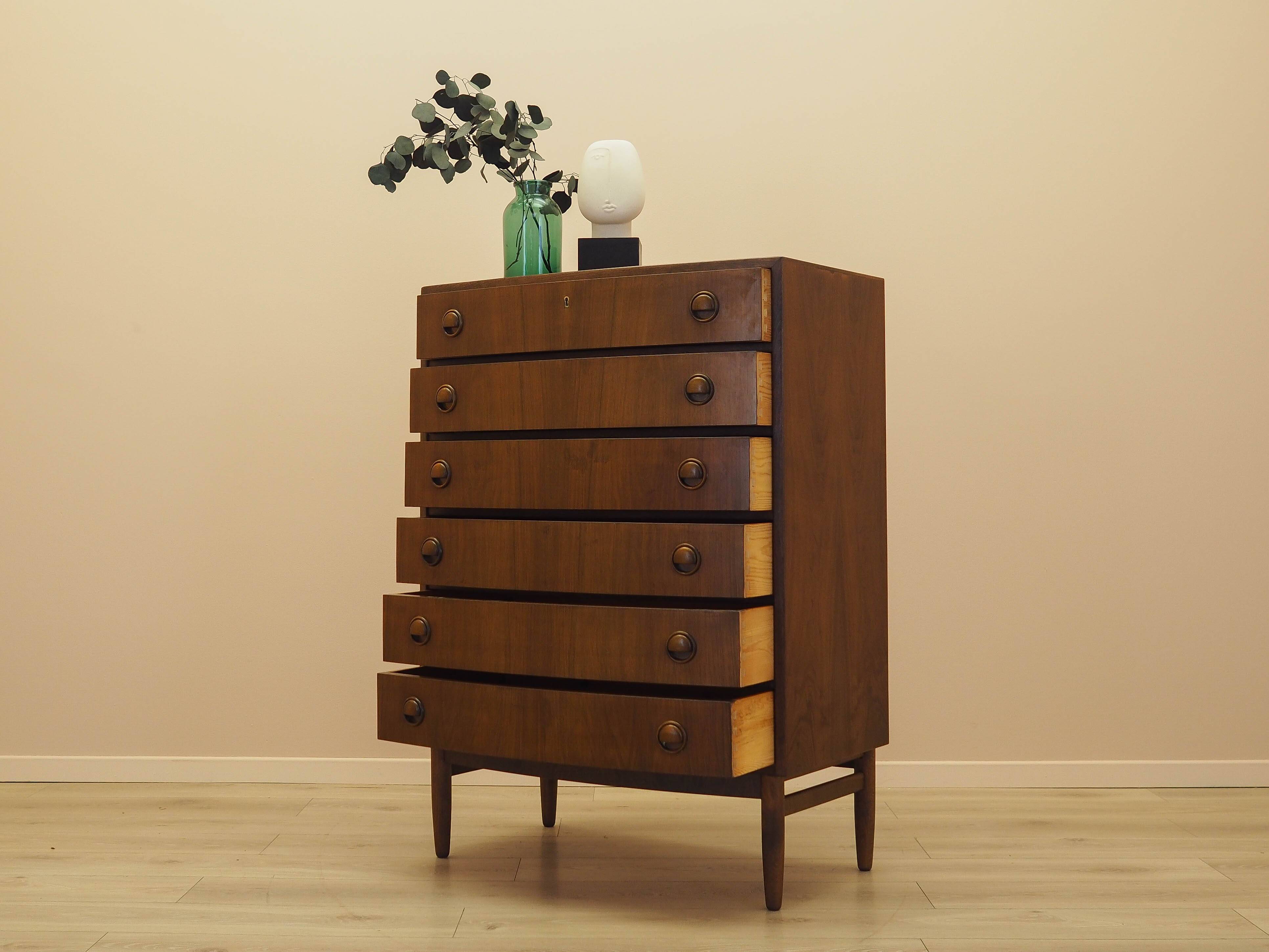Commode en noyer, design danois, années 1960, designer : Kai Kristiansen
