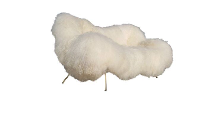 Sheepskin sofa by Fritz Neth, 1950