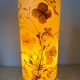 Vintage elm and dried flower lamp