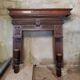 Old wood fireplace